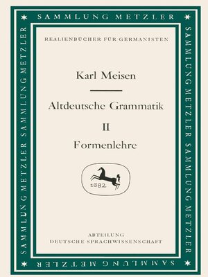 cover image of Altdeutsche Grammatik II Formenlehre